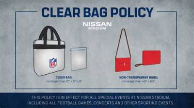 Nissan Stadium Purse Rules Concert and Policy