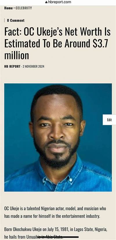 Oc Ukeje’s Biography, Net Worth, Fact, Career, Awards and Life Story