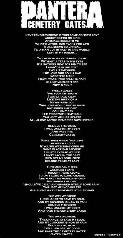 Pantera’s Hollow Lyrics