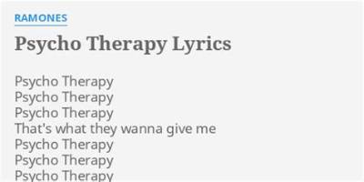 The Ramones’s Psycho Therapy Lyrics