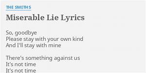 The Smiths’s Miserable Lie Lyrics