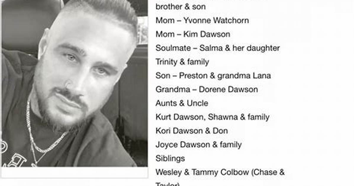 Tiktok Andrew Dawson Obituary and Death Cause: What Happened to Missing Man?