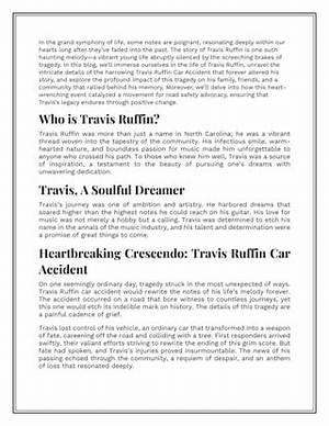 Travis Ruffin Car Accident: How Did Travis Ruffin Die?
