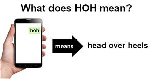 What Does Hoh Mean in Restaurants