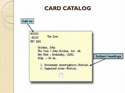 What Is Card Catalog and Example