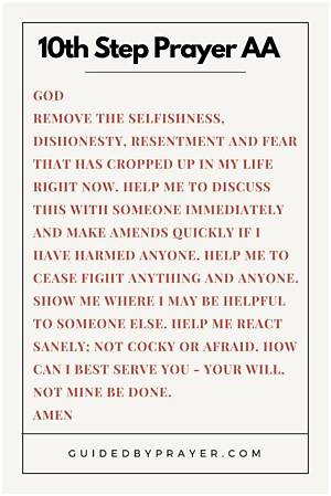 What Is the 10Th Step Prayer