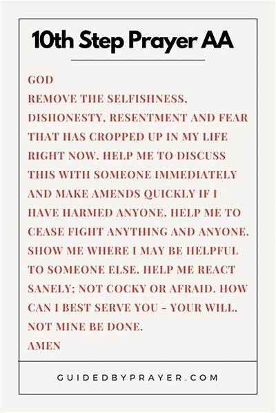 What Is the 10Th Step Prayer