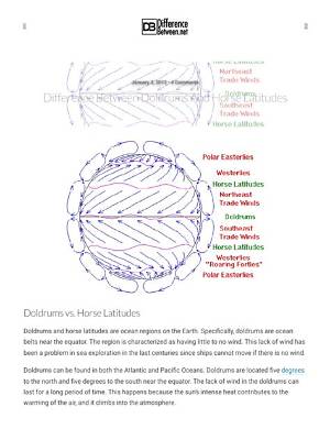 What Is the Difference Between Doldrums and Horse Latitudes
