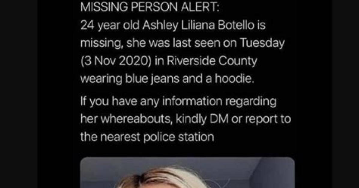 Where Is Ashley Liliana Botello? Missing or Found