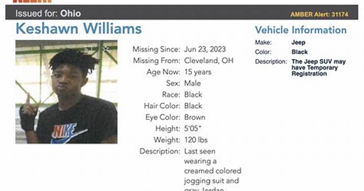 Where Was Keshawn Williams Last Seen? Search for Missing Ohio Teenager Intensifies