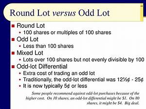 Who Handles Odd Lot Transactions