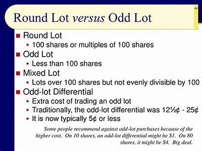 Who Handles Odd Lot Transactions
