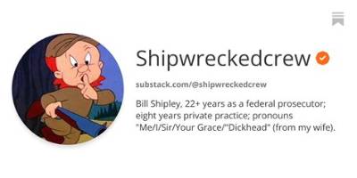 Who Is Shipwreckedcrew on Twitter? Bill Shipley Identity Revealed