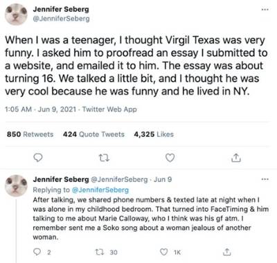 Who Is Virgil Texas Accuser Jennifer Seberg? Meet Her on Instagram